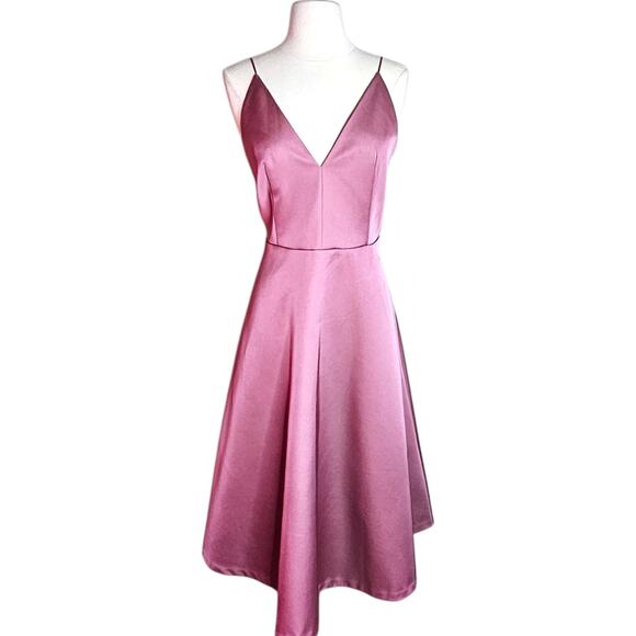 H&M A-line Fit & Flare Midi Dress In Blush Pink Size 8 NWT - Picture 13 of 13